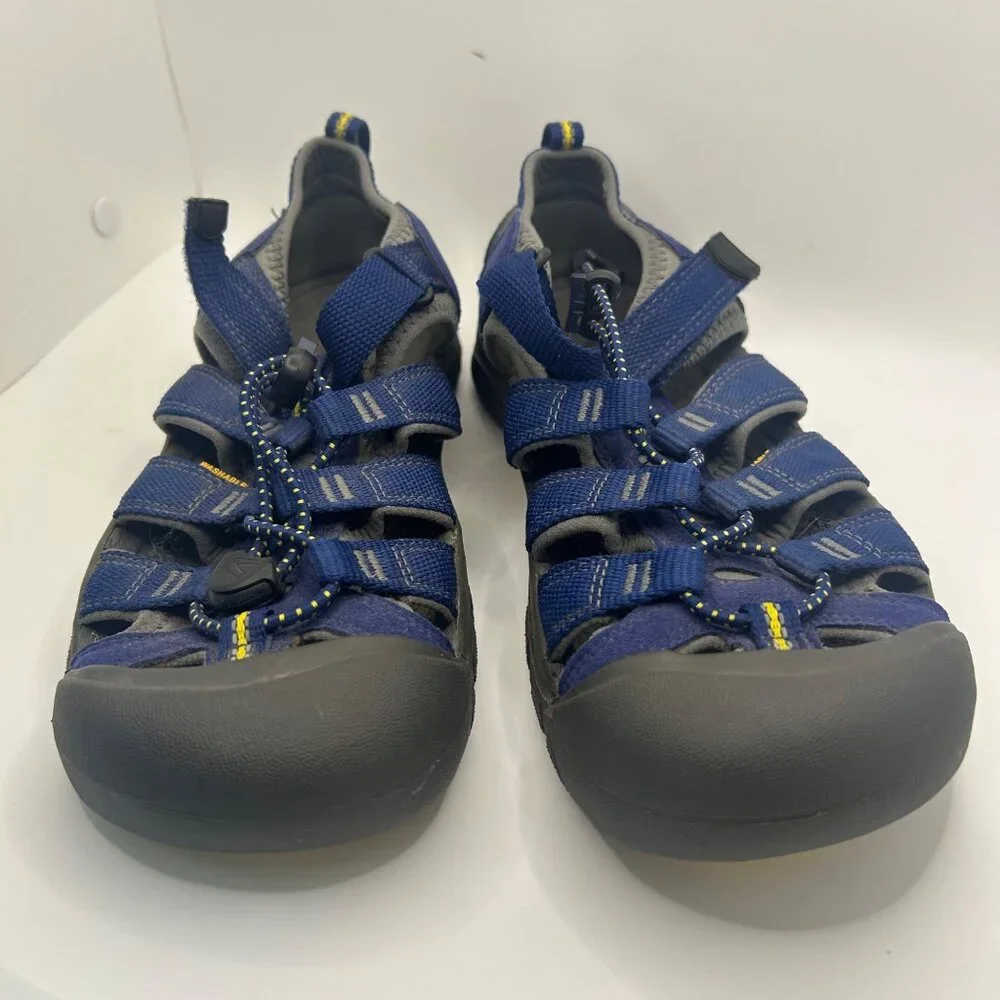 Keen blue gray yellow water hiking outdoor shoes kids 5